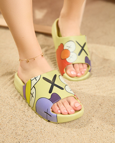 OUTLET Zöld női papucs az Elminotól - Cipők