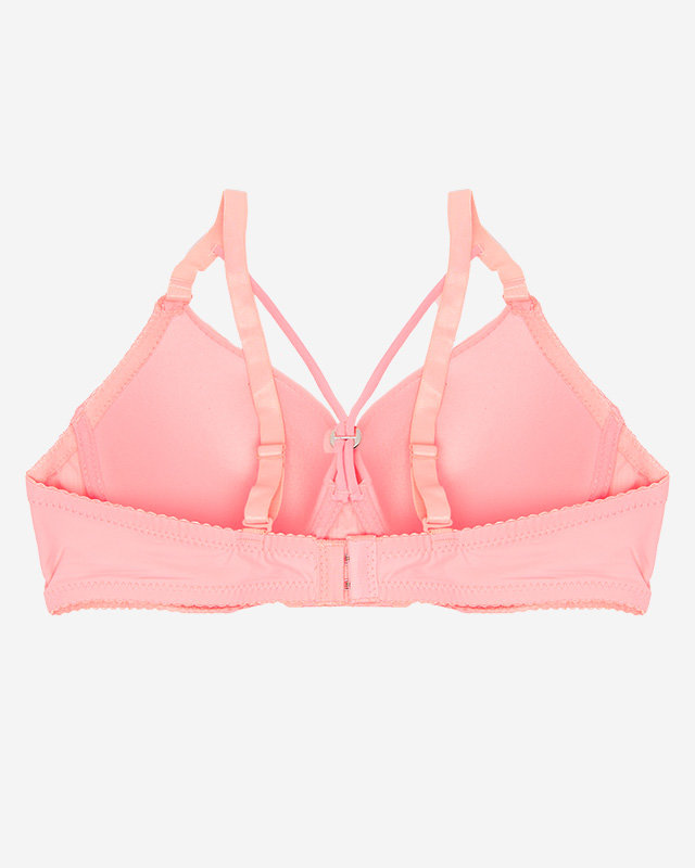 Sötét rózsaszín női párnázott melltartó pántokkal - Fehérnemű