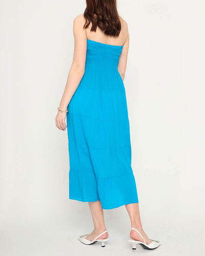 Türkiz midi ruha PLUSZ MÉRET - Ruházat