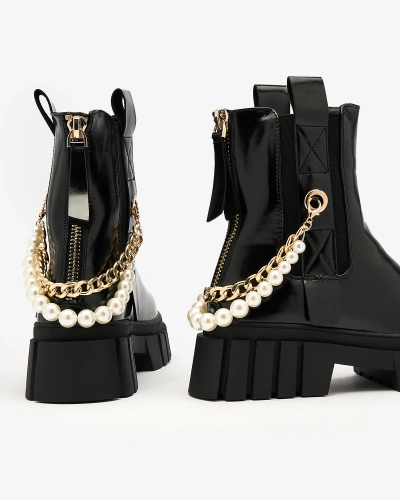 Royalfashion Fekete női csizma Zifosca