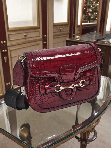 Aurora Bordó Női Elegáns Műbőr Táska