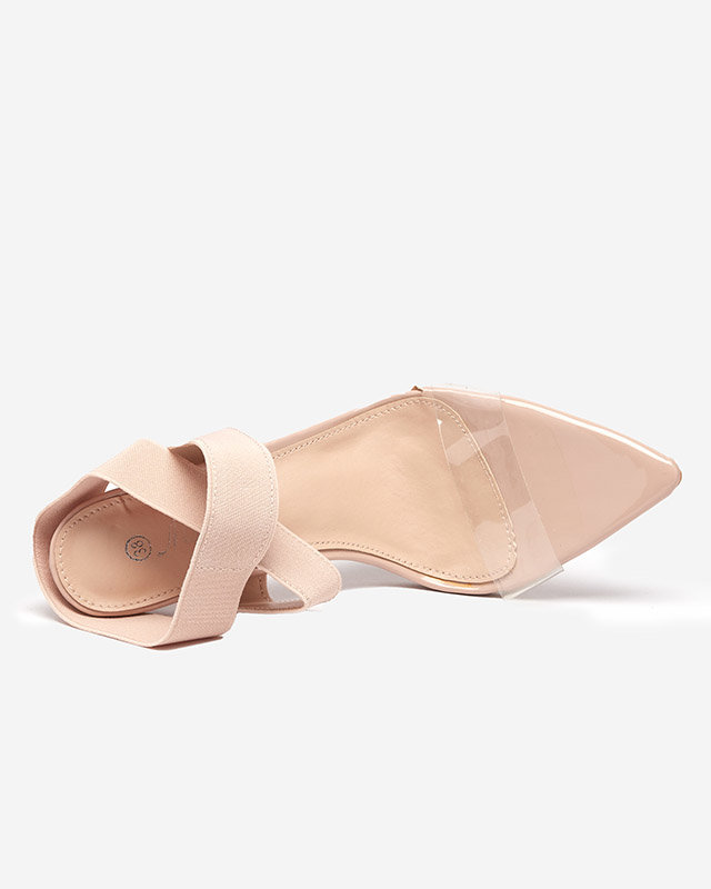 OUTLET Női tűsarkú szandál bézs Koala színben - Lábbeli