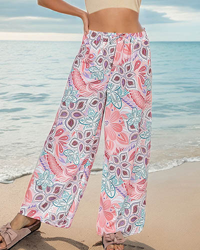 Royalfashion Női mintás széles nadrág