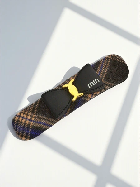 Royalfashion Kockás hajtű masnival