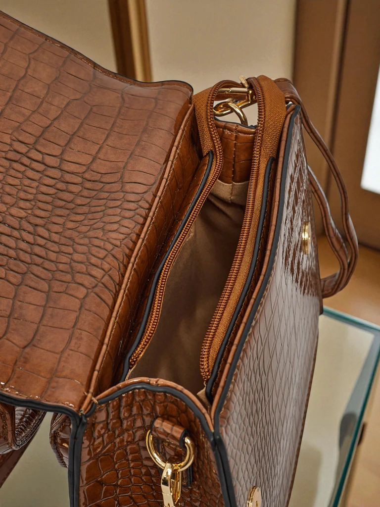 Lakkozott kis női műbőr táska Veluna