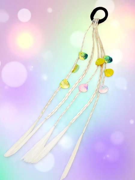 Royalfashion Gumis, kagylókkal díszített, felcsatolható fonatok