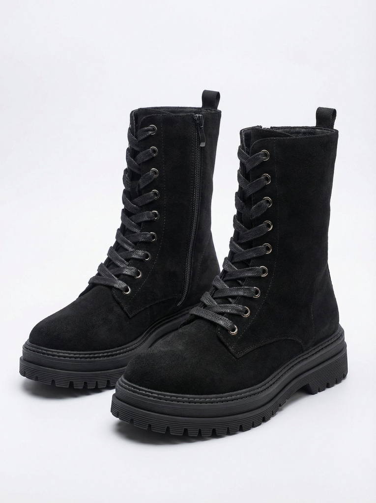 Női öko velúr worker stílusú bokacsizma Molistea