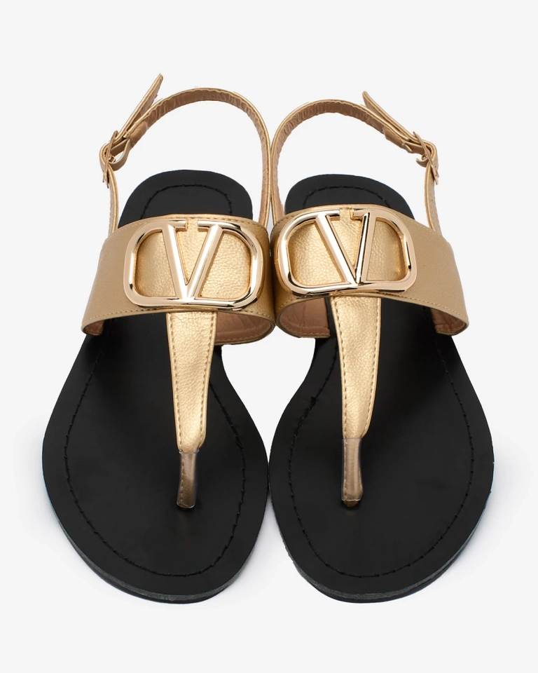 Royalfashion Női arany Jalones flip flop szandál