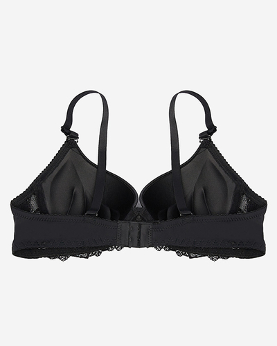Fekete női melltartó csipkével díszítve - Fehérnemű