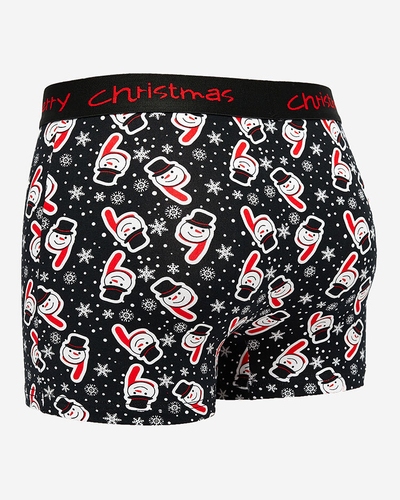 Royalfashion Christmas fekete férfi boxeralsó