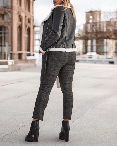 Royalfashion Melegített női teggings nadrág PLUS SIZE