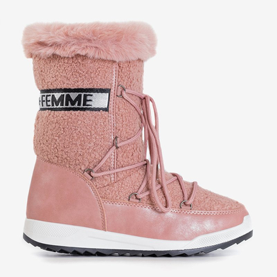 Columbila rózsaszín női szigetelt hócsizma - cipő