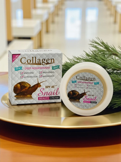 Kollagénes arcvilágosító krém SPF45-tel - tápláló