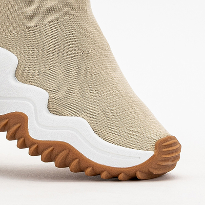 Bézs Női Tenera Platform magas tornacipő - Lábbeli