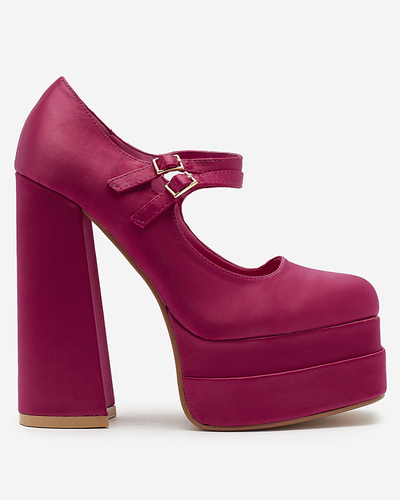 Fukszia női magas tűsarkú cipő Elika - Lábbeli