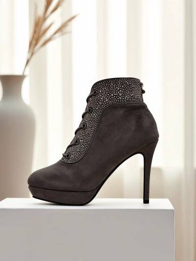 Royalfashion Női bokacsizma rhinestone díszítéssel Efelolo