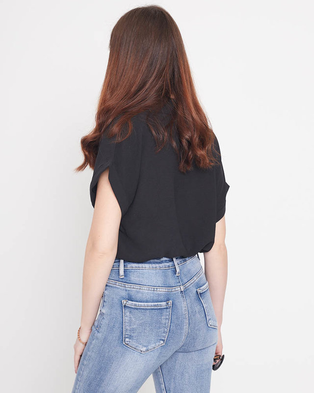 Fekete női megkötős ing - ruházat