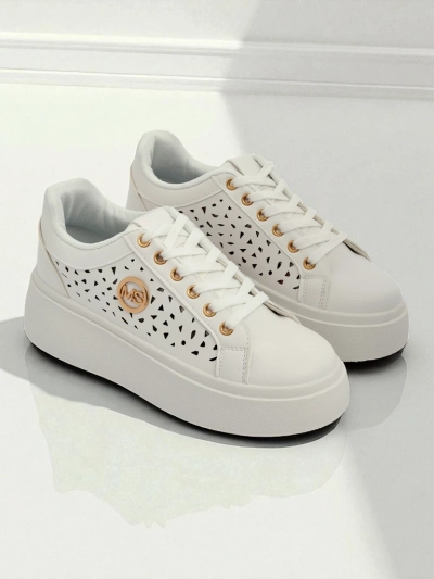 Aurelia Bianca – Fehér Platform Sneakers Royalfashion Ecru
