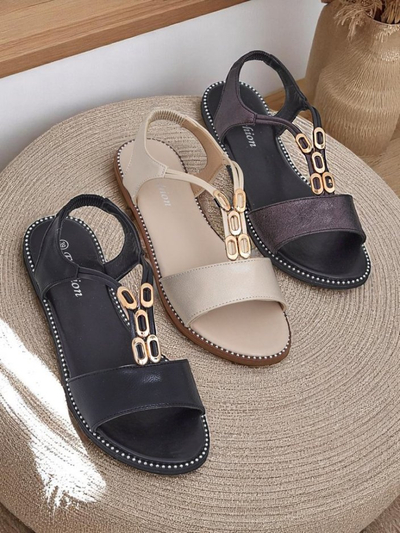 Royalfashion női szandál díszes pántokkal Siena Glow