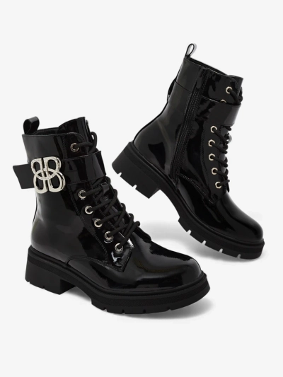 Lakkozott női műbőr bokacsizma Veuli