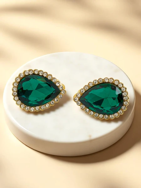 Royalfashion Női klipszes fülbevaló kristállyal és cirkóniával