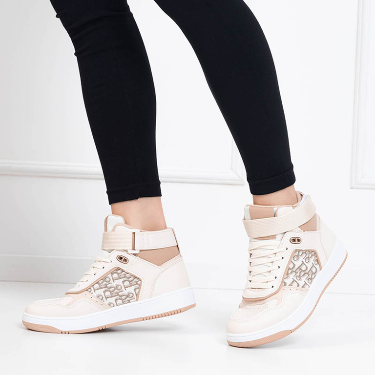 Fekete női sport magasszárú tornacipő Xosa - Lábbeli