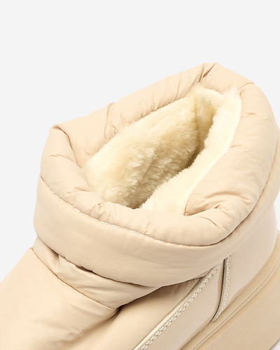 Royalfashion Női csúszós hócsizma bézs színben Ademra