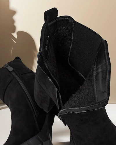 Royalfashion Női blokk sarkú bokacsizma Effo