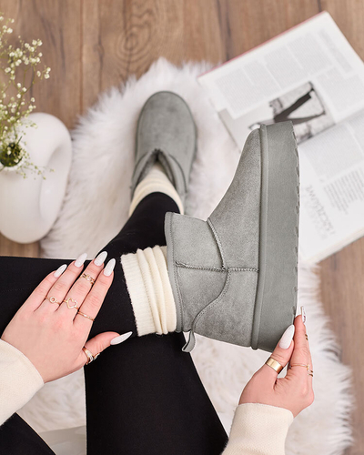 Royalfashion Szürke női platformos hócsizma Ersinella