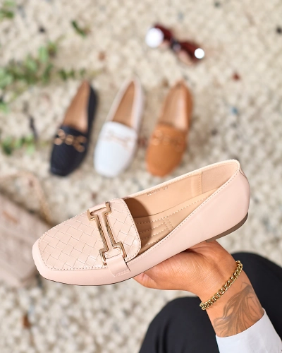 Royalfashion Bézs női mokaszin Bulerol