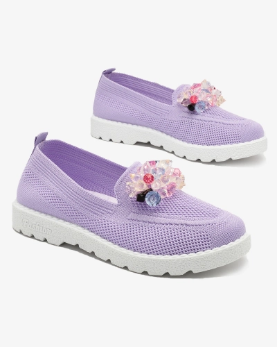 Royalfashion Lila női díszített félcipő Enweta
