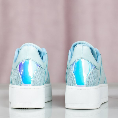 Niebieskie sportowe buty na platformie Salsa - Obuwie