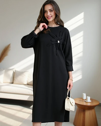 Royalfashion Női midi ruha anyag, nagy méretben virágmintával