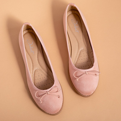 Rózsaszín női balerinák íjjal Doritel - Lábbeli