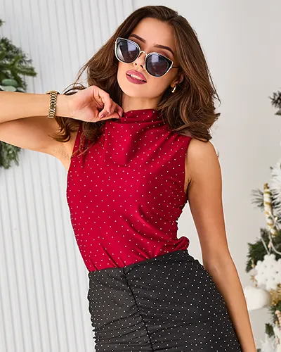 Royalfashion Női blúz strasszokkal