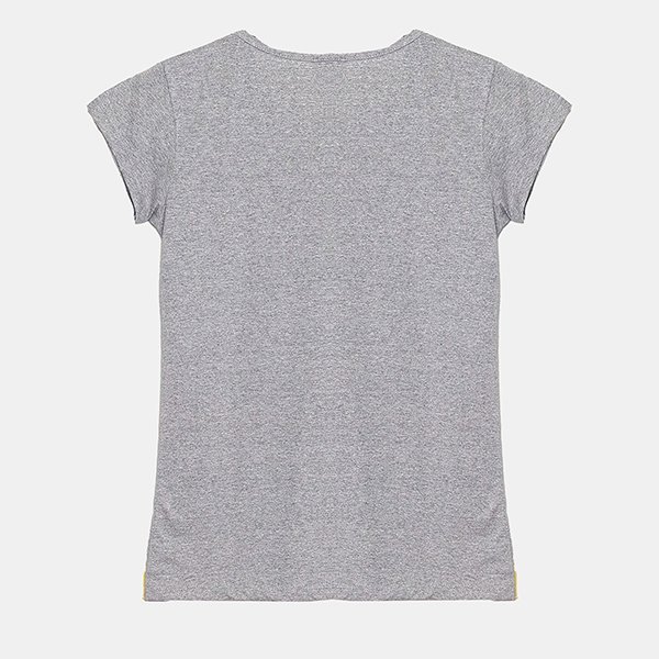 Szara koszulka z krótkim rękawem - Odzież