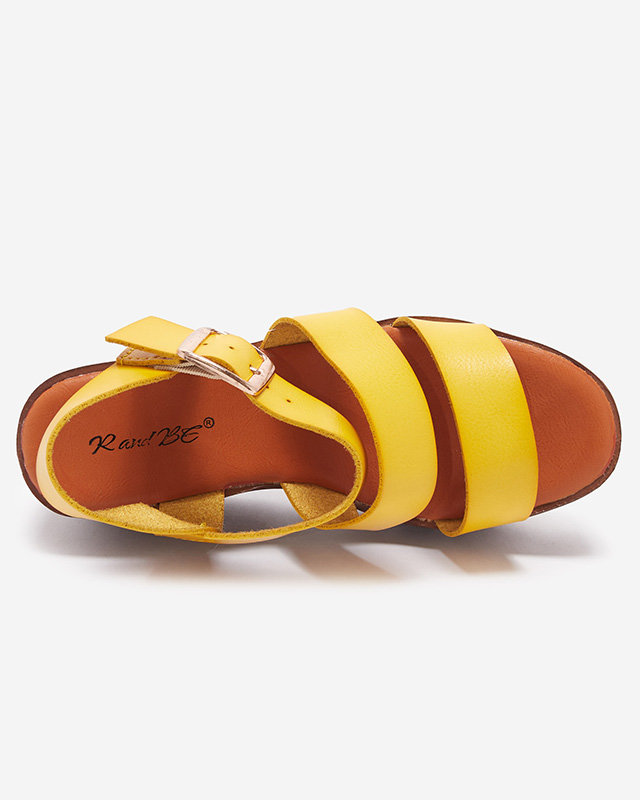 OUTLET Sárga női ékszandál Asorika - Cipők