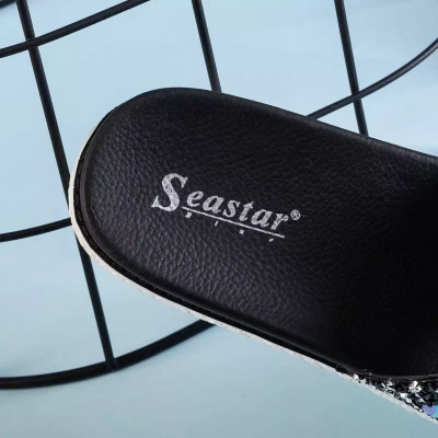 OUTLET Női fekete platformszandál cirkóniával Sailor - Lábbeli