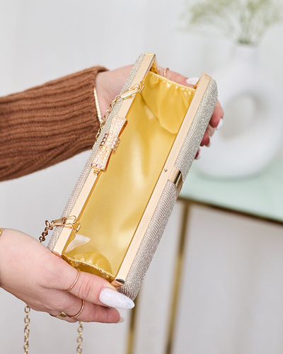 Royalfashion arany női kuplungtáska