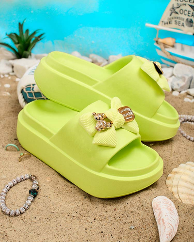 Royalfashion Női gumi flip-flop díszes masnival Nilm