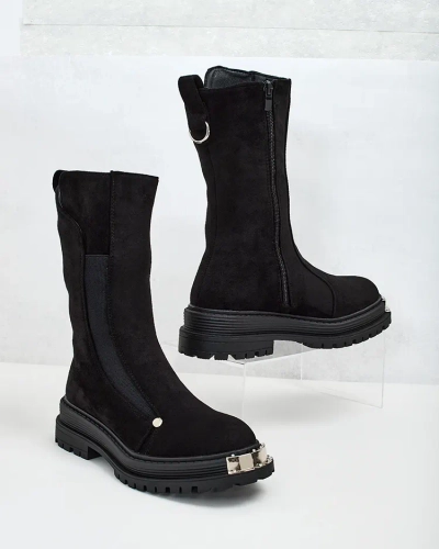 Royalfashion Női öko velúr csizma Homni