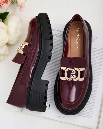 Royalfashion Női lakkozott mokaszin Bevevra