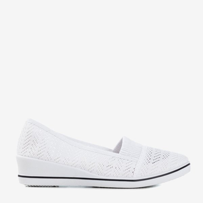 OUTLET Fehér cipők alacsony éken Faset - Cipők