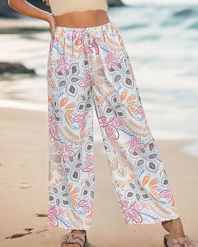 Royalfashion Női mintás széles nadrág