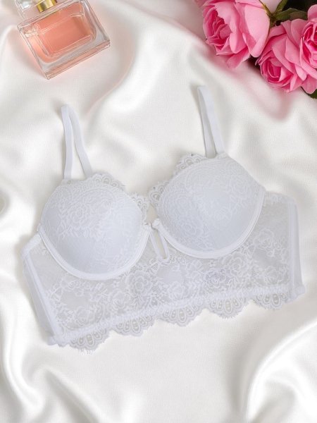Royalfashion női párnázott csipkés fűzős melltartó Grace Corset