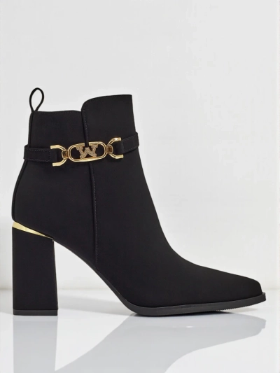 Ostirena női öko velúr vastag sarkú bokacsizma