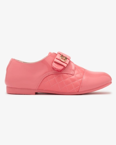 Lányok steppelt öko bőr félcipő rózsaszínben Werme- Footwear