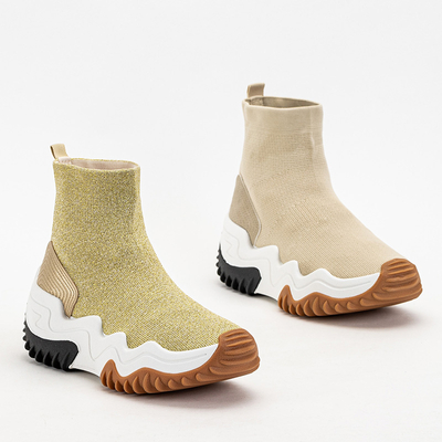 Bézs Női Tenera Platform magas tornacipő - Lábbeli