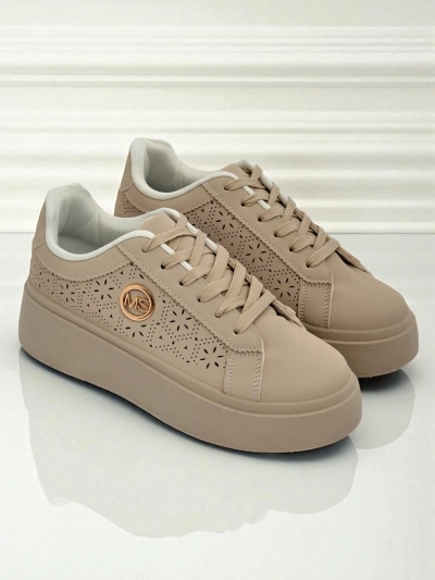 Női platform sneaker Callista Royalfashion ekrü eco bőr