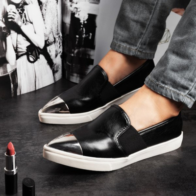 Czarne slip - on Serditylia - Obuwie